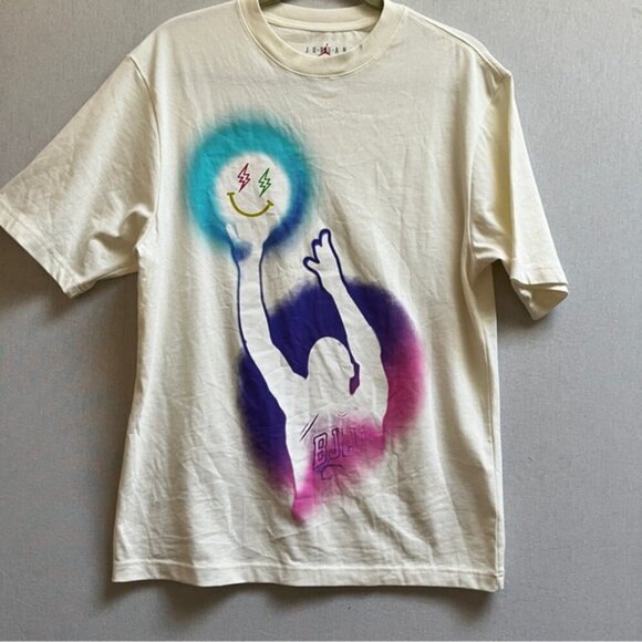 Air Jordan x J. Balvin Oversize T-Shirt Sail Size S - Picture 2 of 11